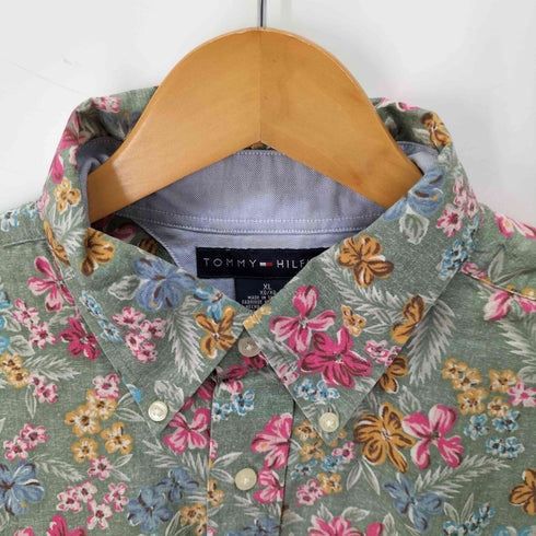 トミーヒルフィガー TOMMY HILFIGER フラワープリント プルオーバーBDシャツ メンズ JPN:XL