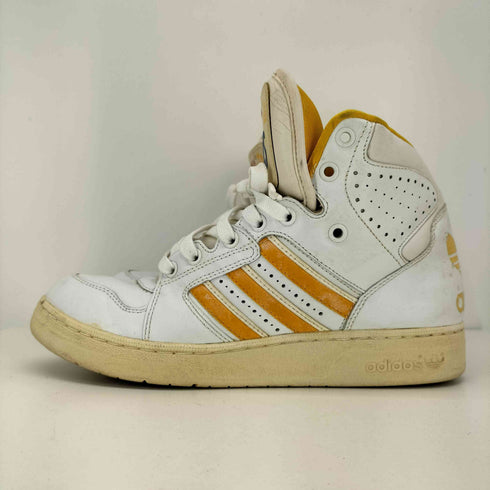 アディダスオリジナルス adidas Originals ×Jeremy Scott JS License Plate ビッグタン ハイカットスニーカー メンズ JPN:27