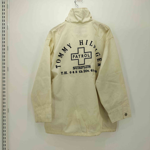 トミーヒルフィガー TOMMY HILFIGER 90S フラッグタグ ロゴ刺繍 ナイロンジップアップジャケット メンズ import:M