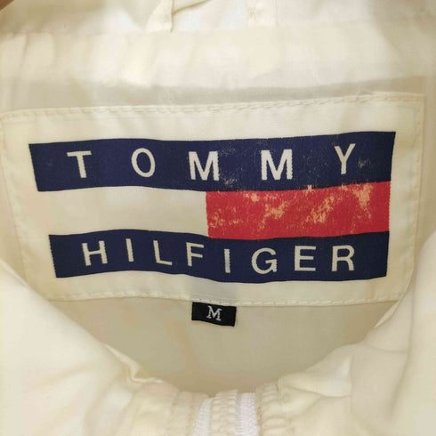 トミーヒルフィガー TOMMY HILFIGER 90S フラッグタグ ロゴ刺繍 ナイロンジップアップジャケット メンズ import:M
