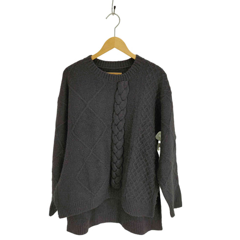アメリヴィンテージ Ameri VINTAGE 編み込み クルーネックニット レディース