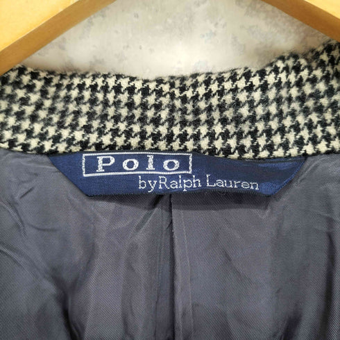 ポロバイラルフローレン Polo by RALPH LAUREN 90S ウール 千鳥格子 テーラードジャケット セットアップ メンズ C96-W86WT170