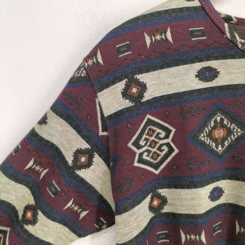 HASTING & SMITH 90S USA製 ノルディック柄 アクリル ニットセーター メンズ import:S