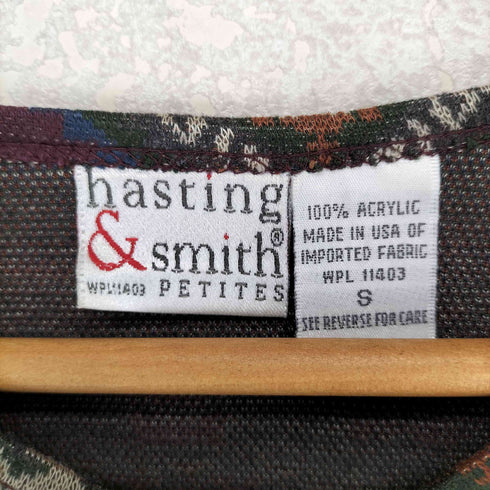 HASTING & SMITH 90S USA製 ノルディック柄 アクリル ニットセーター メンズ import:S