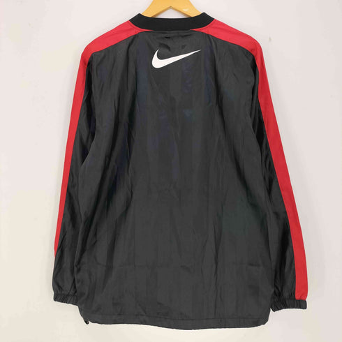 ナイキ NIKE 00S グレータグ ロゴ 刺繍 シャドウ ストライプ Vネック プルオーバー ジャケット ピステ メンズ import:M