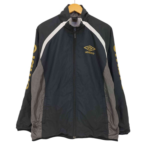アンブロ UMBRO ロゴ プリント ライン ジップアップ ジャケット メンズ import:L