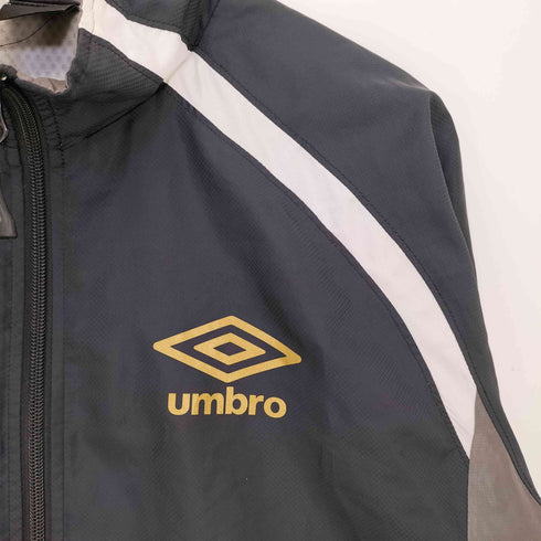 アンブロ UMBRO ロゴ プリント ライン ジップアップ ジャケット メンズ import:L