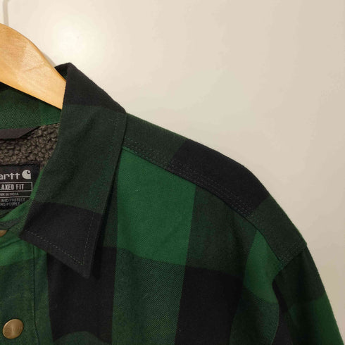 カーハート Carhartt RELAXED FIT HEAVYWEIGHT FLANNEL SHELPA LINED SHIRT JACKET メンズ import:L