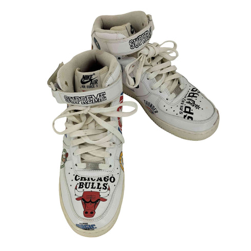 シュプリーム Supreme 17SS Air Force 1 Mid NBA White メンズ JPN:26.5