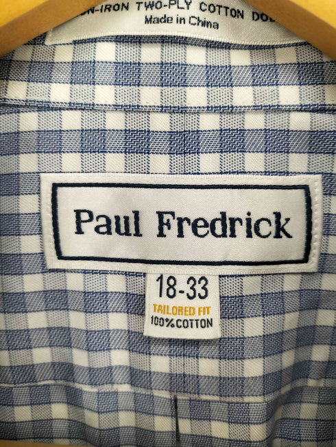 PAUL FREDERICK ギンガムチェックボタンダウンシャツ メンズ 18-33