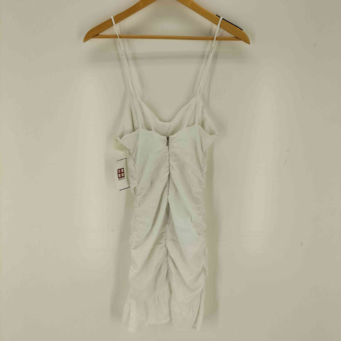 ザラ ZARA Draped Linen Blend Ruched Mini Dress レディース import:S