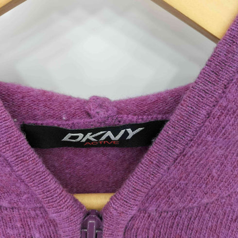 ダナキャランアクティブ DKNY ACTIVE 00s ウールニット ジップアップパーカー Y2K レディース XS