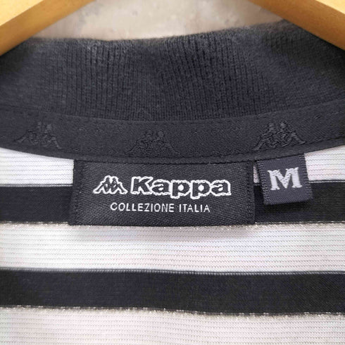 カッパ Kappa 00S y2k エンブレム刺繍 ボーダーポロシャツ メンズ JPN:M