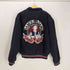 80-90S Dehen USA製 バックワッペン 裏地サテン リブライン ウール スタジアムジャケット スタジャン メンズ import:M