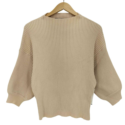 フレンチパヴェ FRENCH PAVE 袖ポワンとオフネックのニットトップス レディース