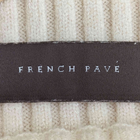 フレンチパヴェ FRENCH PAVE 袖ポワンとオフネックのニットトップス レディース
