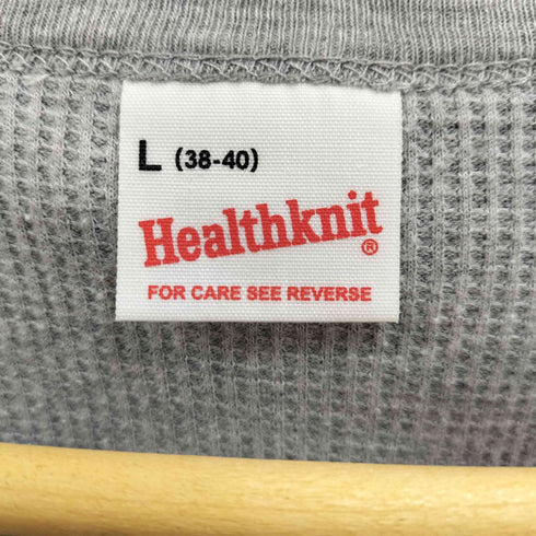 ヘルスニット Healthknit サーマル ワッフル クルーネック S/S Tシャツ メンズ import:L