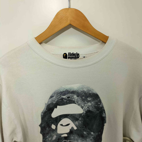 アベイシングエイプ A BATHING APE Head Moon Crewneck ヘッドムーン クルーネック スウェット メンズ JPN:XL