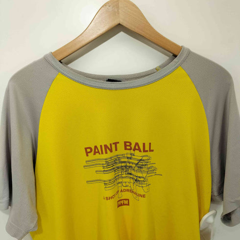 ピーピーエフエム PPFM PAINT BALL A SHOT OF ADRENALINE ラグランスリーブ マルチカラー S/S Tシャツ メンズ M