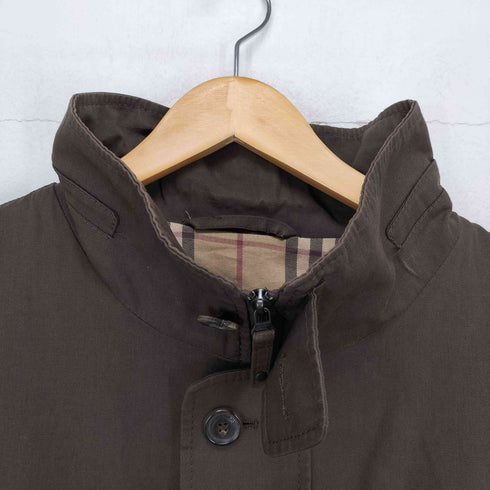 バーバリーロンドン BURBERRY LONDON 裏ノバチェック スタンドカラーハーフコート メンズ 56