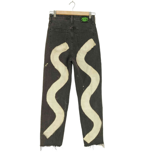 INPERFECT DENIM ブリーチ加工ストレートデニムパンツ domestic レディース