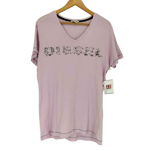 ディーゼル DIESEL 90~00S 人柄ロゴVネックTシャツ メンズ L