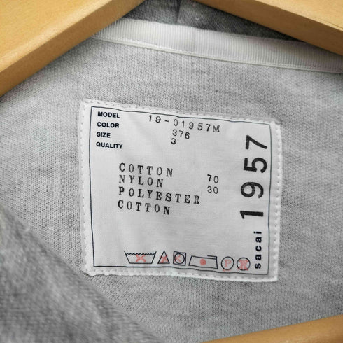 サカイ Sacai リフレクターデザイン サイドジッププルオーバーパーカー メンズ M