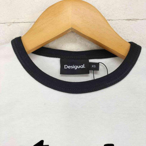 デシグアル Desigual not a doll リンガーTシャツ ちびT レディース xs