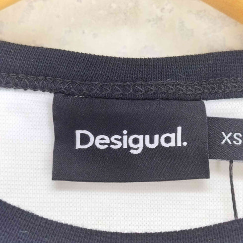 デシグアル Desigual not a doll リンガーTシャツ ちびT レディース xs