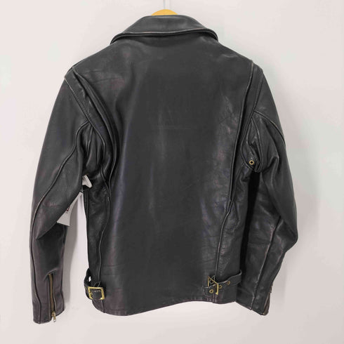 ショット Schott USA製 leathercraft 襟付 シングルライダースジャケット メンズ 34