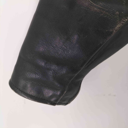 ショット Schott USA製 leathercraft 襟付 シングルライダースジャケット メンズ 34