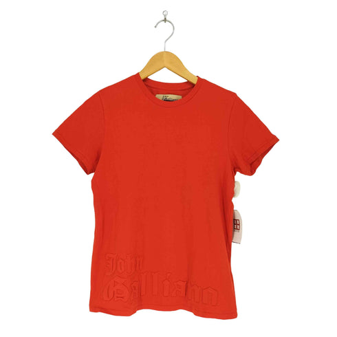 ジョンガリアーノ JOHN GALLIANO ロゴエンボス加工 クルーネックTシャツ レディース 12