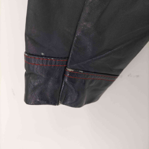 GENUINE LEATHER シングルライダースジャケット メンズ