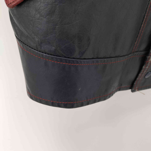 GENUINE LEATHER シングルライダースジャケット メンズ