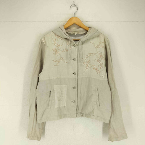 staff リネンフーデッドジャケット レディース L