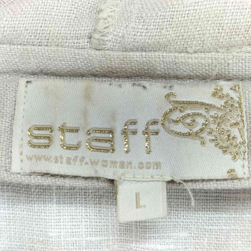 staff リネンフーデッドジャケット レディース L