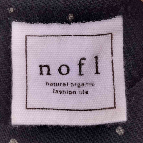 ノフル nofl ドット リネン ノースリーブワンピース レディース M~L