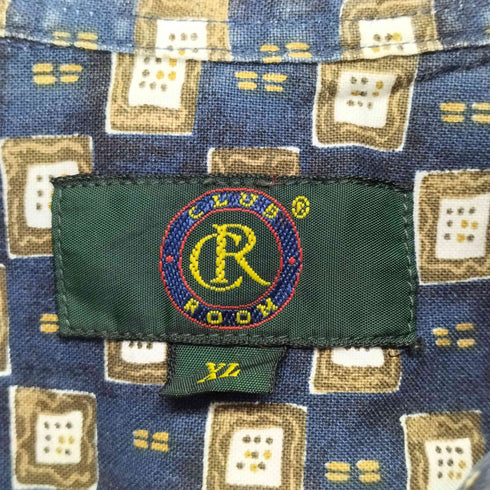 総柄 S/S ボタンダウンシャツ メンズ XL