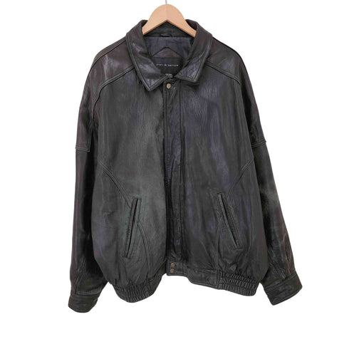 クラフトアンドバロー Croft&Barrow スウィングトップ レザージャケット メンズ JPN:XXL