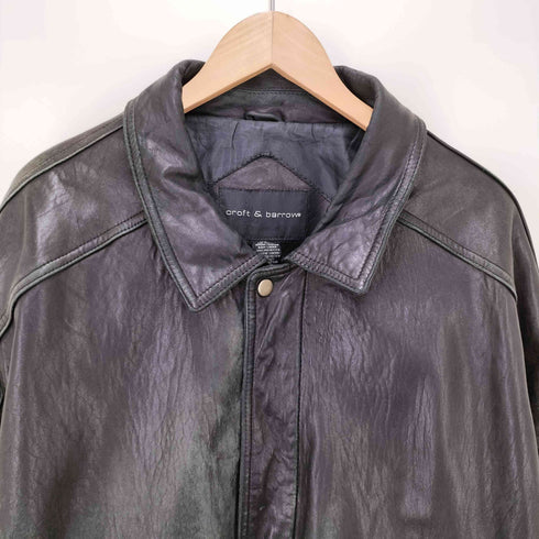 クラフトアンドバロー Croft&Barrow スウィングトップ レザージャケット メンズ JPN:XXL