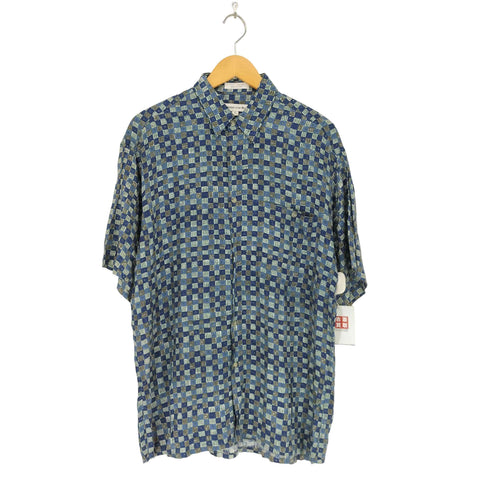 ピエールカルダン pierre cardin 総柄レーヨンシャツ メンズ M