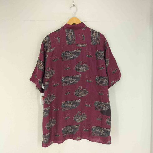 ロバートストック ROBERT STOCK 総柄シルクシャツ メンズ L