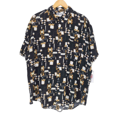 総柄シャツ メンズ XL