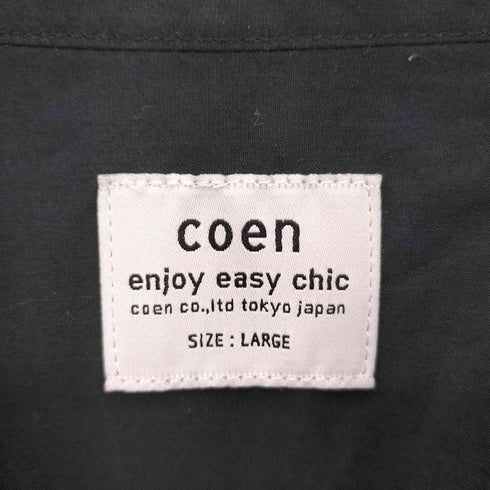 コーエン coen タイプライターバンドカラーシャツ メンズ import:L