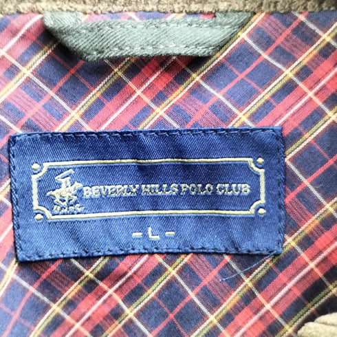ビバリーヒルズポロクラブ BEVERLY HILLS POLO CLUB ロゴ刺繍 ツイルピーチ 衿コール 中綿ブルゾン メンズ JPN:L