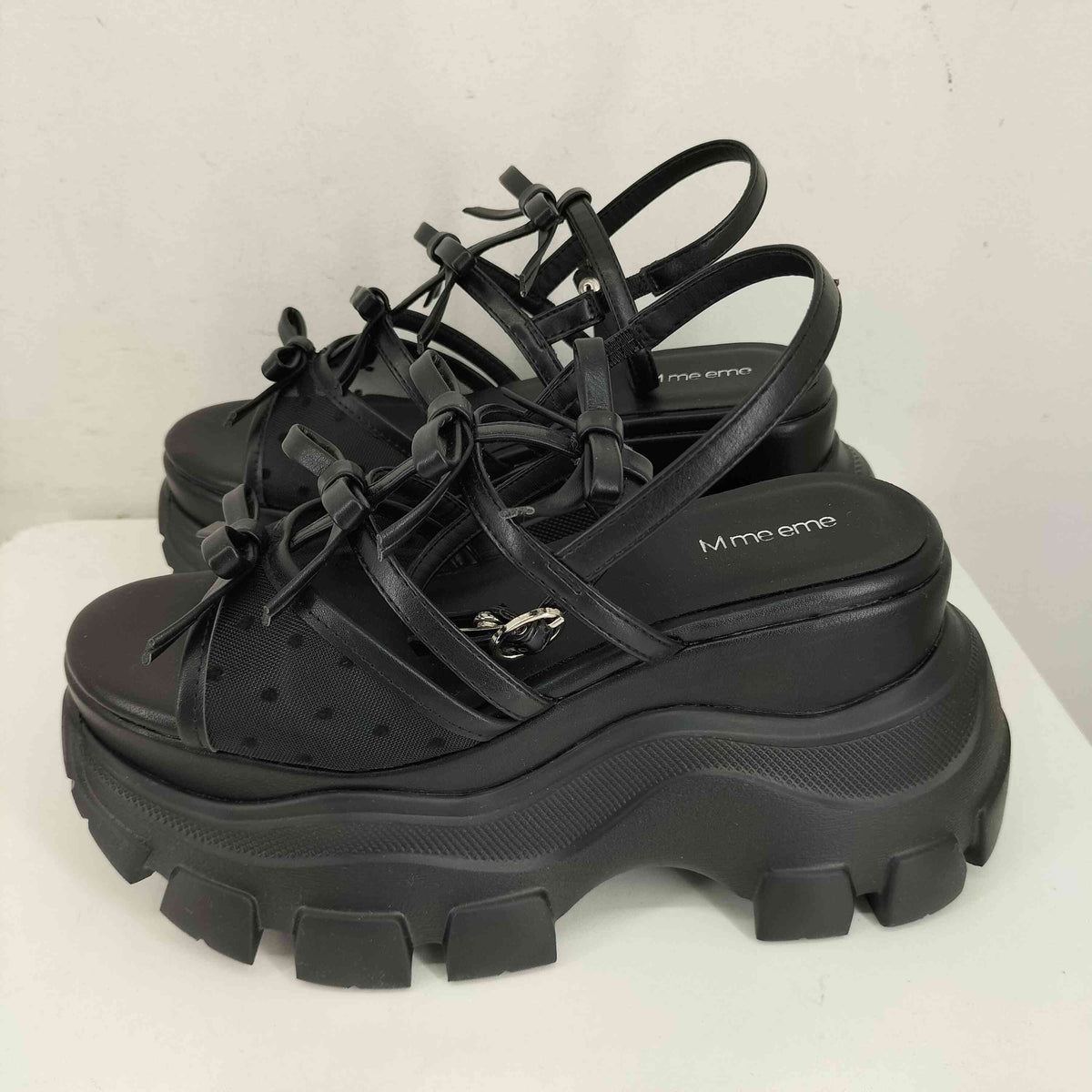 M me eme Sheer dot ribbon sport sandal レディース JPN：S