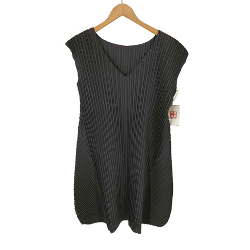 プリーツプリーズイッセイミヤケ PLEATS PLEASE ISSEY MIYAKE vネック ノースリーブワンピース レディース JPN:4