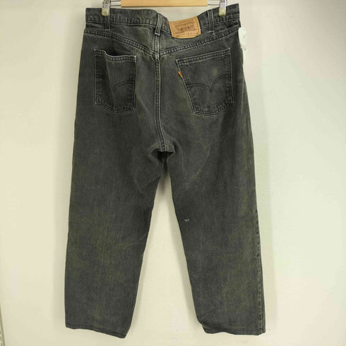 リーバイス Levis 90S USA製 RELAXED FIT 550 ジップフライ ブラックデニムパンツ 先染め オレンジタブ ボタン裏585刻印 97年製 メンズ W36 L34