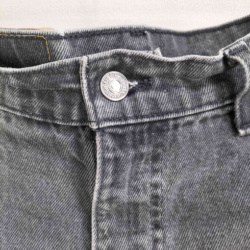 リーバイス Levis 90S USA製 RELAXED FIT 550 ジップフライ ブラックデニムパンツ 先染め オレンジタブ ボタン裏585刻印 97年製 メンズ W36 L34