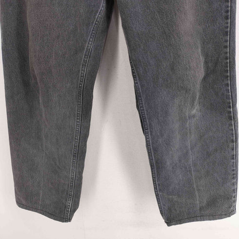 リーバイス Levis 90S USA製 RELAXED FIT 550 ジップフライ ブラックデニムパンツ 先染め オレンジタブ ボタン裏585刻印 97年製 メンズ W36 L34
